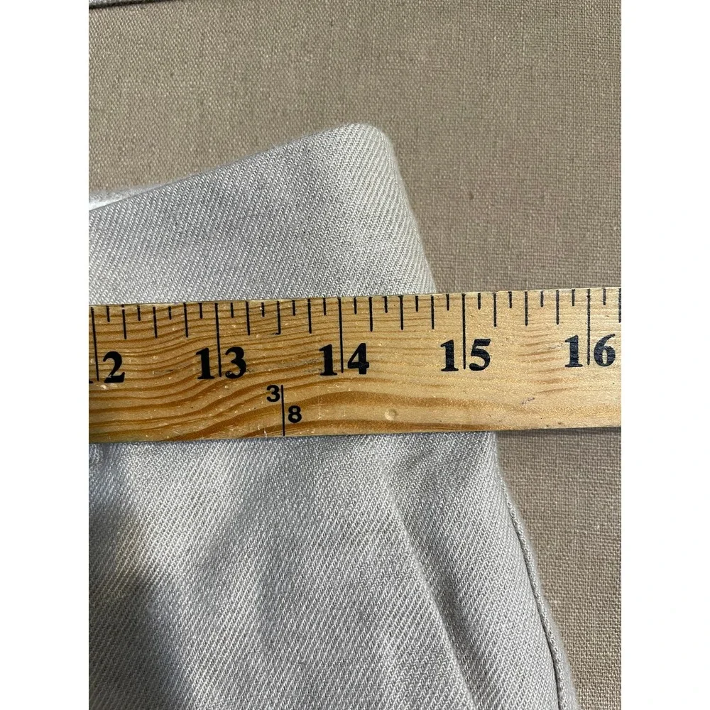 J Crew Linen Suit Set Women's Size 8P Cream Blazer and Size 6P Pants